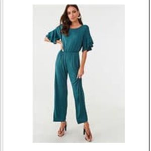 Flounce Wide-Leg Jumpsuit